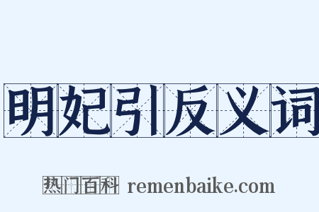 明妃引反义词是什么意思的图片